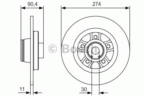 BOSCH 0 986 479 015 Тормозной диск