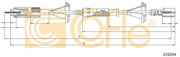 COFLE S31034 Трос спідометра