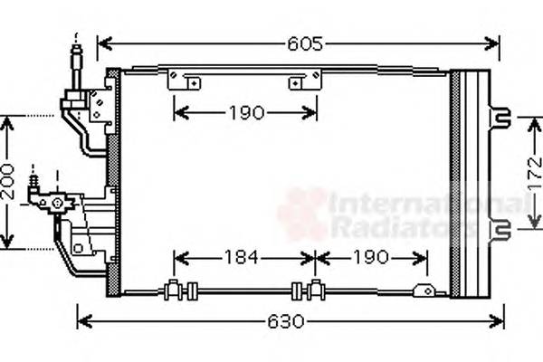 VAN WEZEL 37005454 Конденсатор, кондиционер