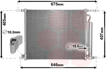 VAN WEZEL 81005139 Конденсатор, кондиционер