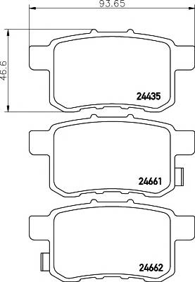 TEXTAR 2443501 Комплект гальмівних колодок,