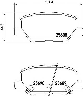 TEXTAR 2568801 Комплект гальмівних колодок,