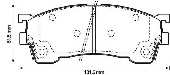 JURID 572325J Комплект гальмівних колодок,