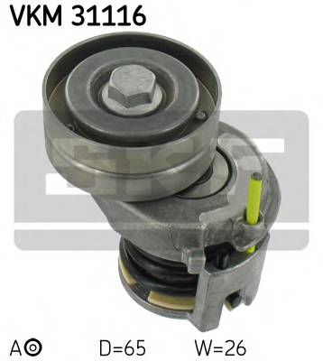 SKF VKM 31116 Натяжной ролик, поликлиновой