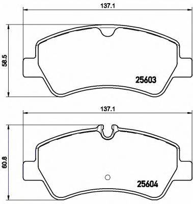 BREMBO P 24 160 Комплект гальмівних колодок,