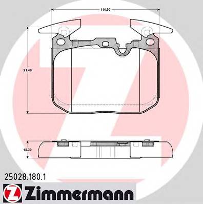 ZIMMERMANN 250281801 KLOCKI HAMULCOWE. BMW