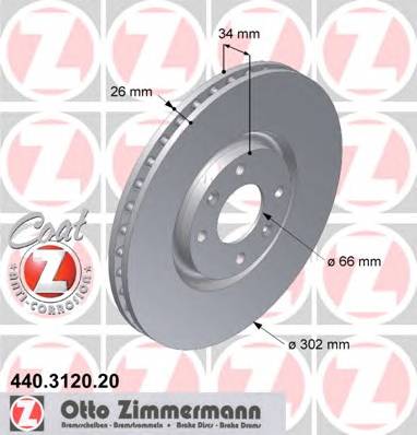 ZIMMERMANN 440.3120.20 Гальмівний диск