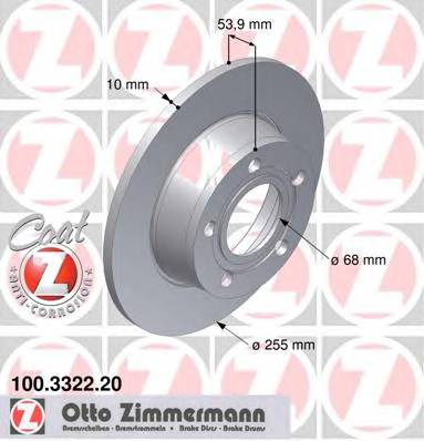 ZIMMERMANN 100.3322.20 Гальмівний диск