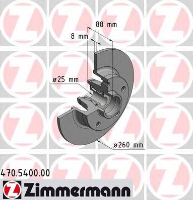 ZIMMERMANN 470.5400.00 Гальмівний диск