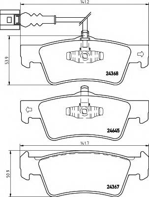 HELLA 8DB 355 013-841 Комплект тормозных колодок,