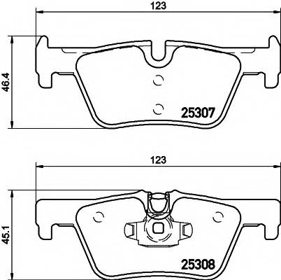 HELLA 8DB 355 019-971 Комплект тормозных колодок,