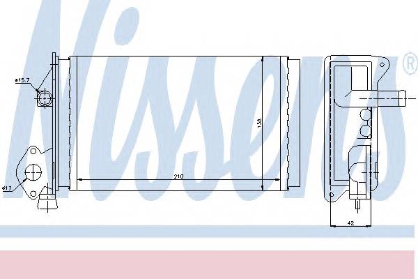 NISSENS 73964 Теплообменник, отопление салона