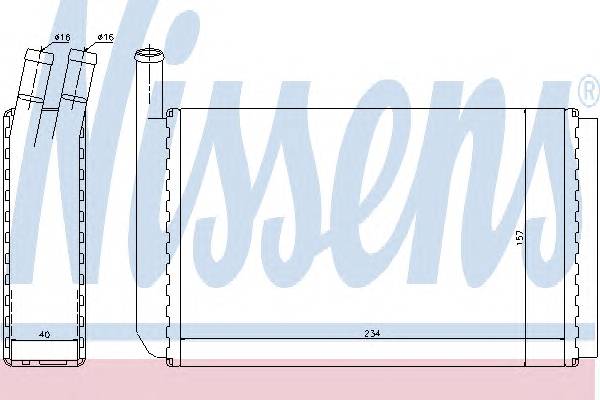 NISSENS 73940 Теплообменник, отопление салона