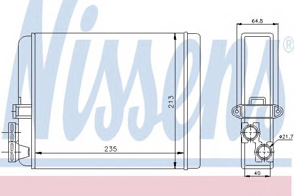 NISSENS 73641 Теплообмінник, опалення салону