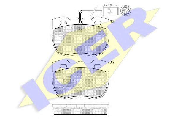 ICER 140839 Комплект тормозных колодок,