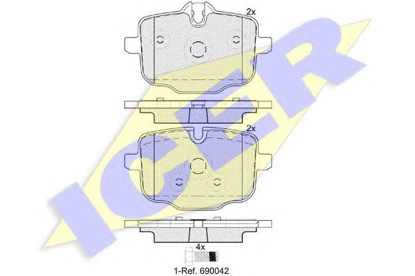 ICER 182005 Комплект тормозных колодок,