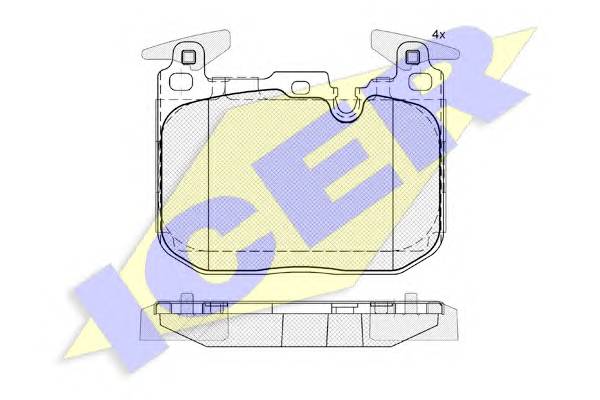 ICER 182093-203 Комплект тормозных колодок,