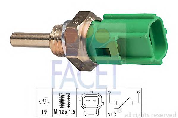 FACET 7.3177 Датчик, температура масла;