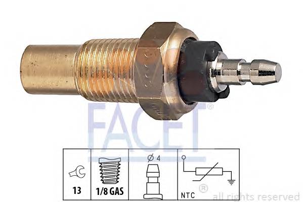 FACET 7.3056 Датчик, температура олії;