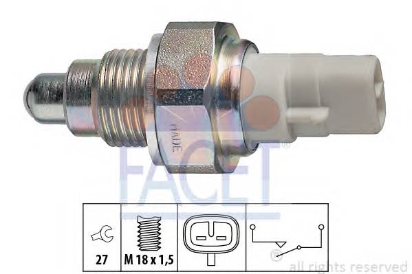 FACET 7.6111 Выключатель, фара заднего