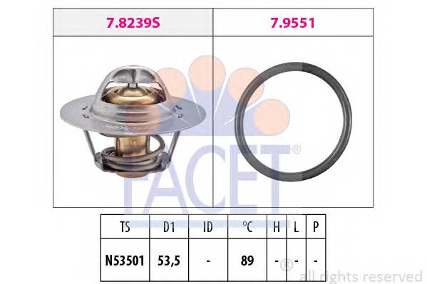 FACET 7.8239 Термостат, охолоджуюча рідина