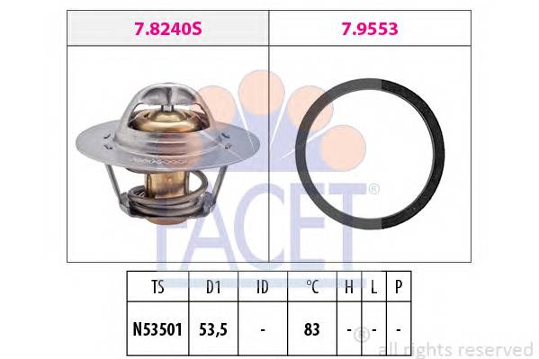 FACET 7.8240 Термостат, охолоджуюча рідина