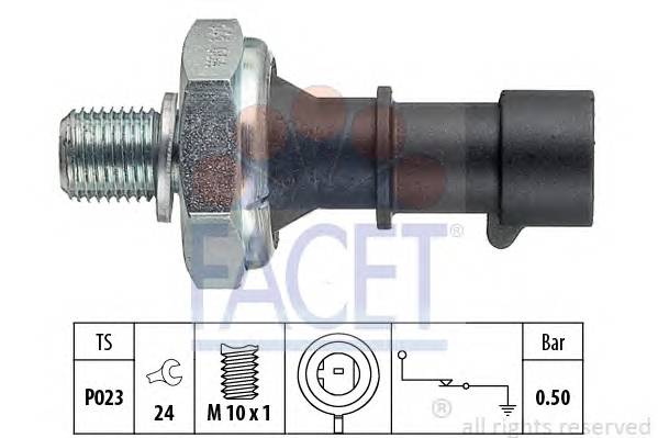 FACET 7.0141 Датчик тиску масла