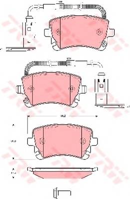 TRW GDB1508 Комплект гальмівних колодок,