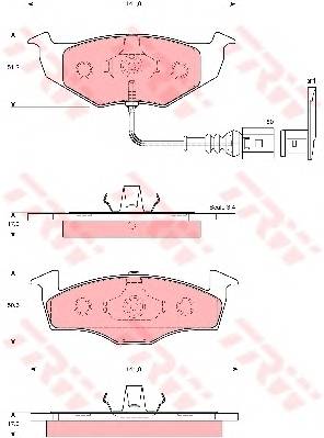 TRW GDB1586 Комплект гальмівних колодок,