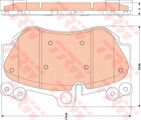 TRW GDB1764 Комплект гальмівних колодок,