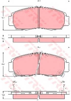 TRW GDB3240 Комплект гальмівних колодок,