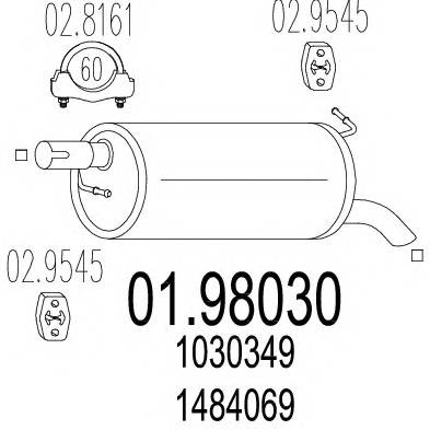 MTS 01.98030 Глушник вихлопних газів