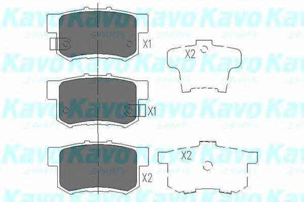 KAVO PARTS KBP-2008 Комплект гальмівних колодок,