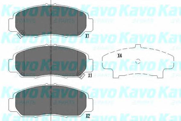 KAVO PARTS KBP-2037 Комплект гальмівних колодок,