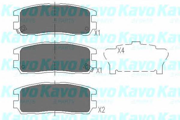 KAVO PARTS KBP-3502 Комплект гальмівних колодок,