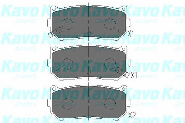 KAVO PARTS KBP-4001 Комплект гальмівних колодок,