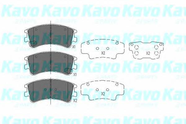 KAVO PARTS KBP-4512 Комплект гальмівних колодок,