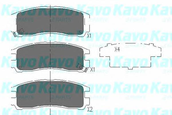 KAVO PARTS KBP-5509 Комплект тормозных колодок,