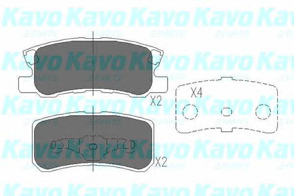 KAVO PARTS KBP-5515 Комплект гальмівних колодок,