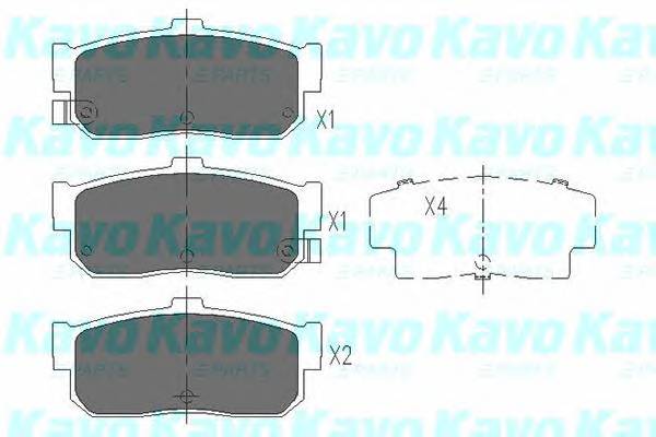 KAVO PARTS KBP-6513 Комплект гальмівних колодок,