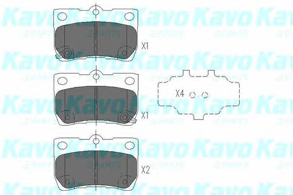 KAVO PARTS KBP-9083 Комплект гальмівних колодок,