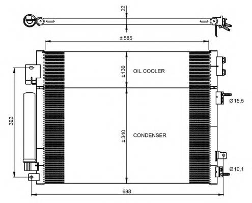 NRF 350088 SKRAPLACZ KLIMATYZACJI LANCIA