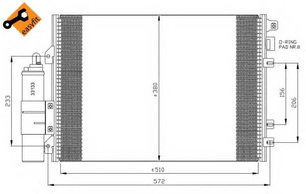 NRF 35967 Конденсатор, кондиционер