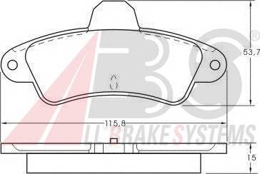 A.B.S. 36844 Комплект тормозных колодок,