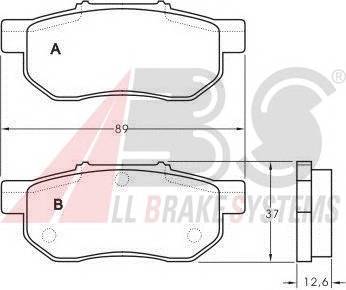 A.B.S. 36870 Комплект тормозных колодок,