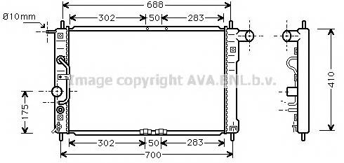 AVA QUALITY COOLING DWA2015 Радиатор, охлаждение двигателя