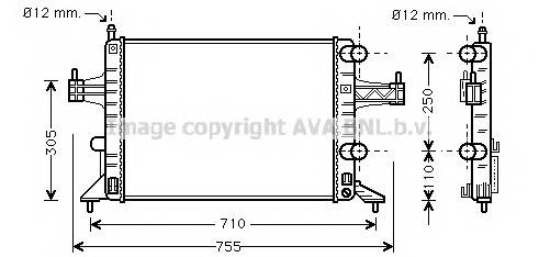 AVA QUALITY COOLING OLA2303 Радиатор, охлаждение двигателя