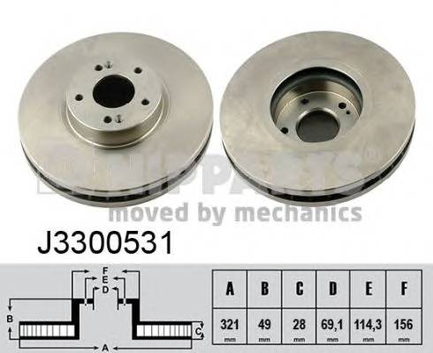 NIPPARTS J3300531 Гальмівний диск