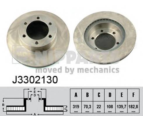 NIPPARTS J3302130 Тормозной диск