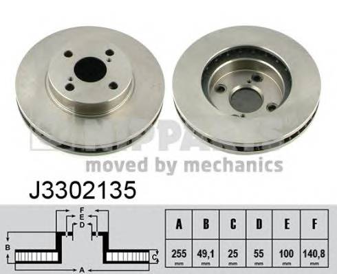 NIPPARTS J3302135 Тормозной диск